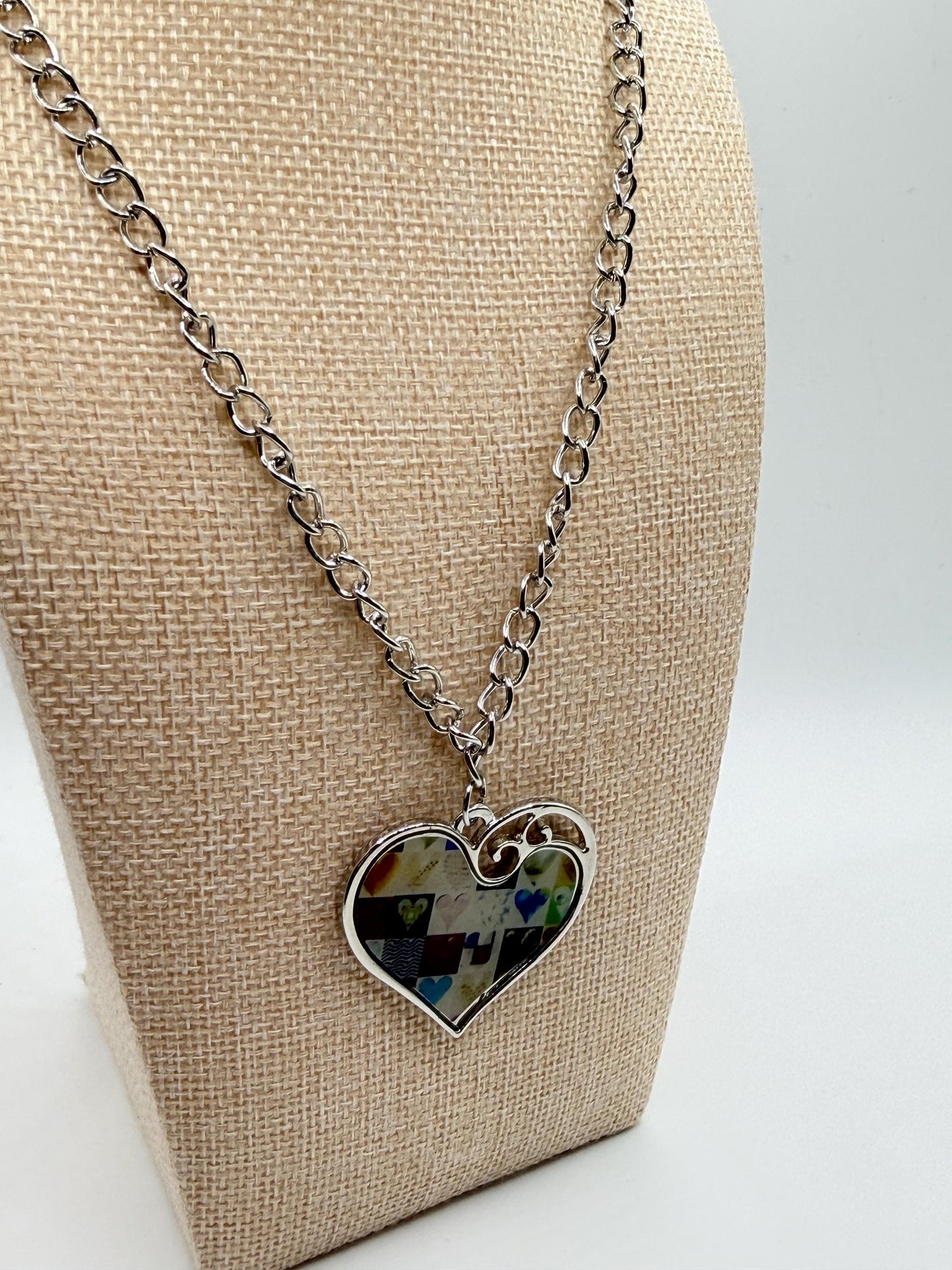 Patchwork Heart Necklace