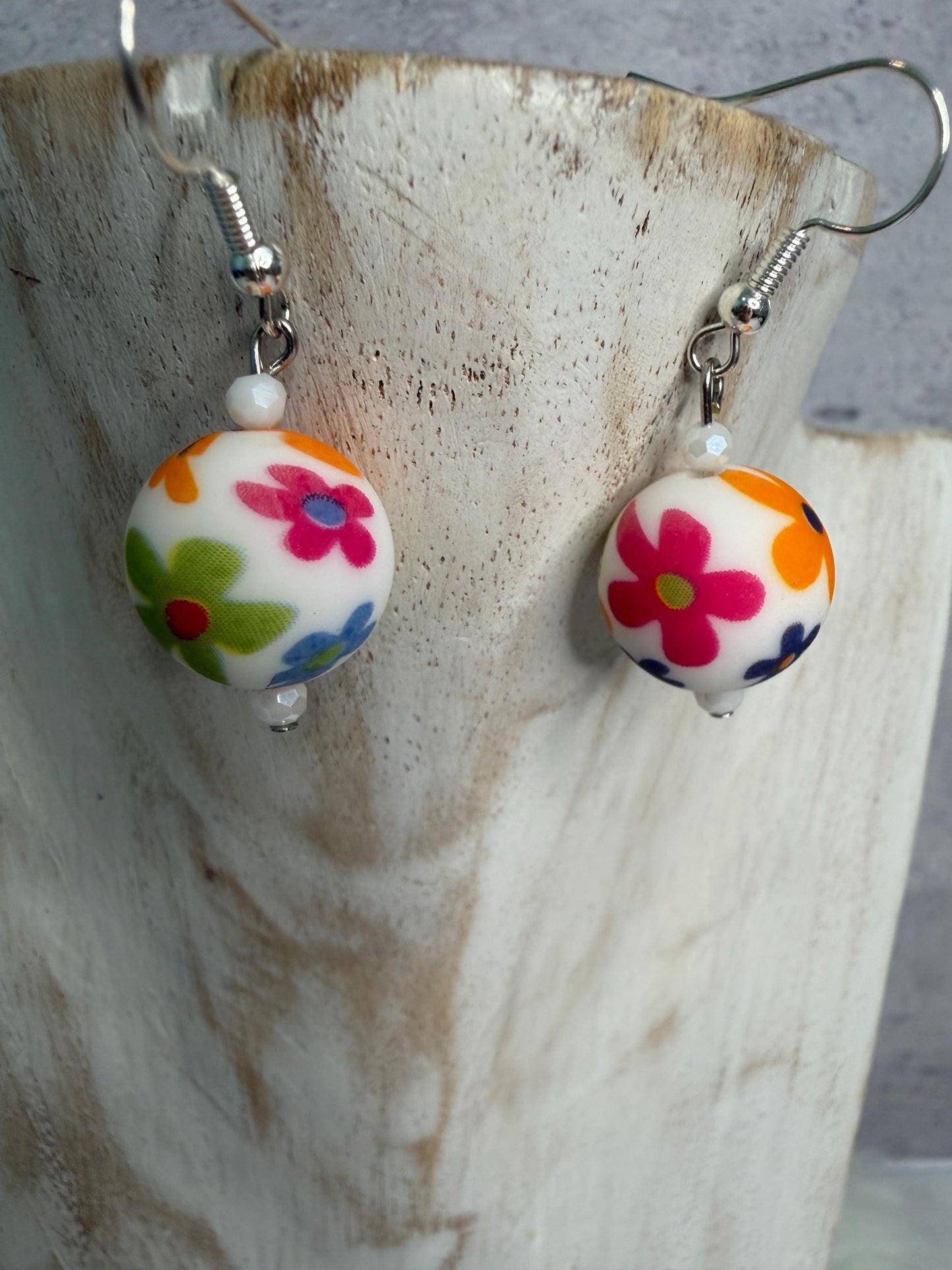Bloom and Joy Earrings | Colorful Floral Beaded Earrings | Flower Earrings | Boho Dangle Earrings | Gift for Her | Bloom and Joy Earrings