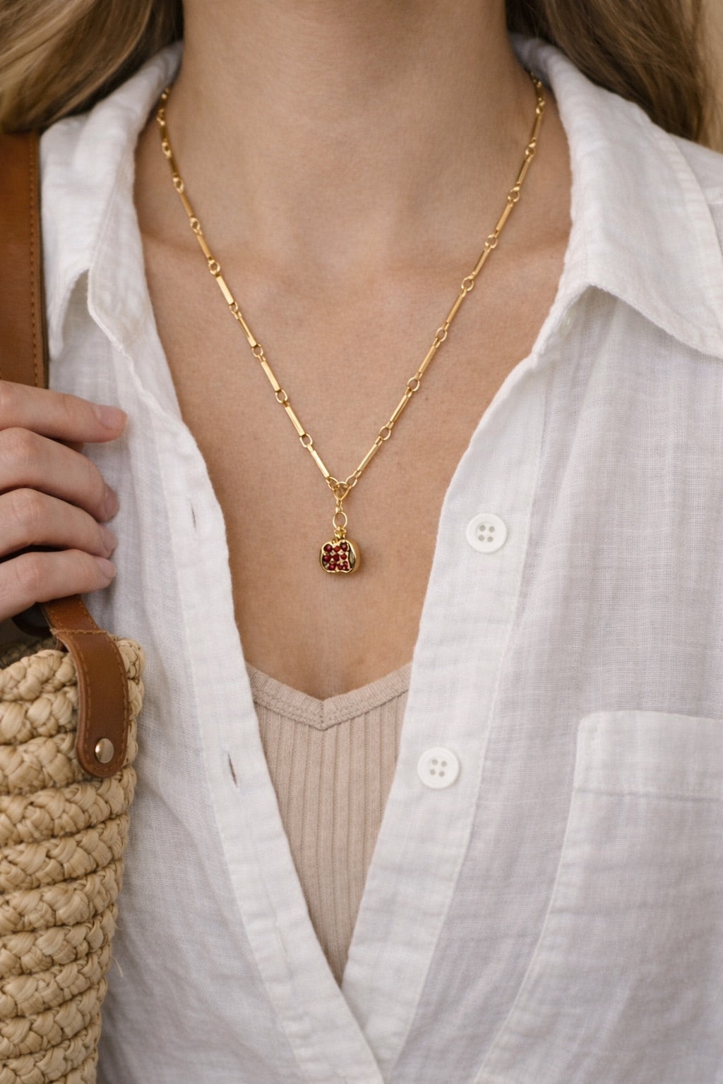 Pomegranate Pendant Necklace