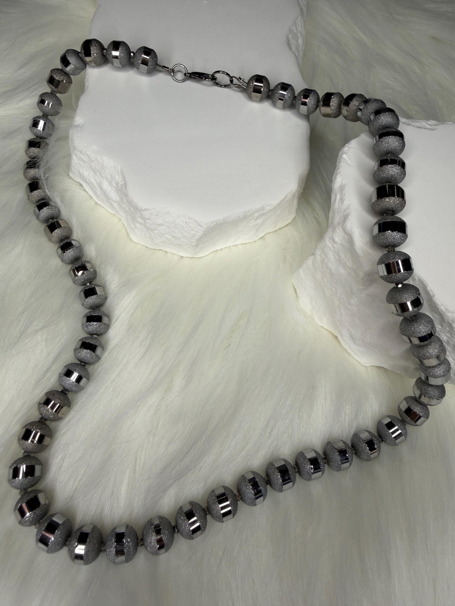 Silver Frost Strand Necklace