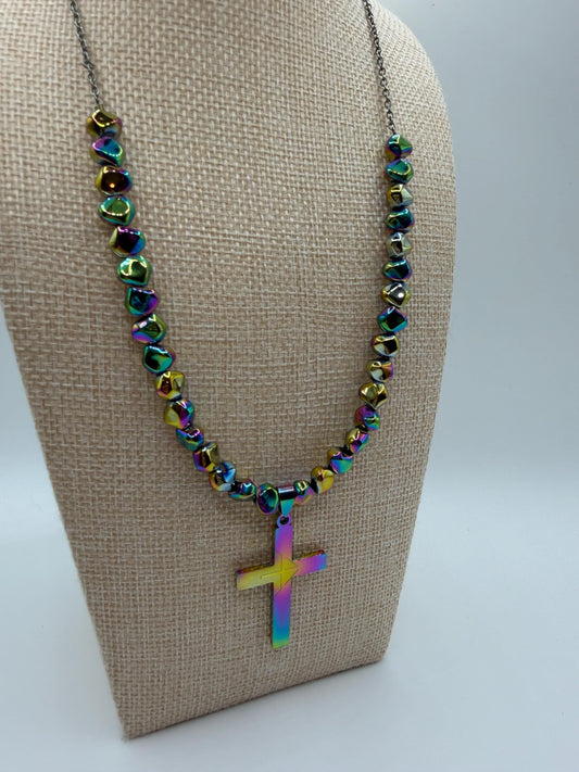 Faith in Color Cross Necklace