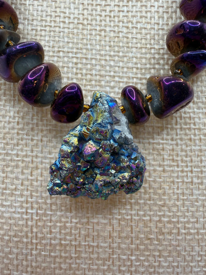 Violet Current Quartz Necklace