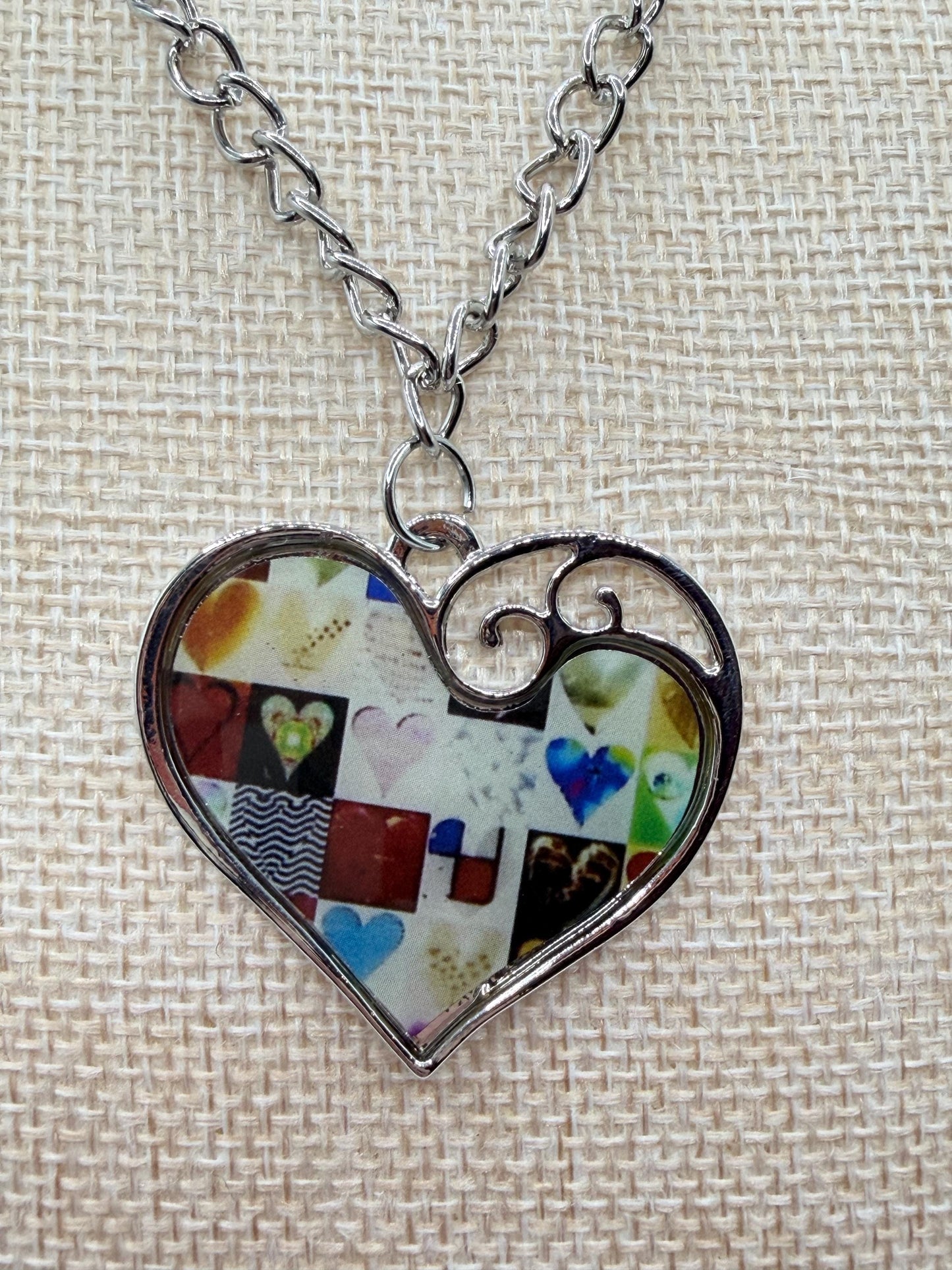 Patchwork Heart Necklace