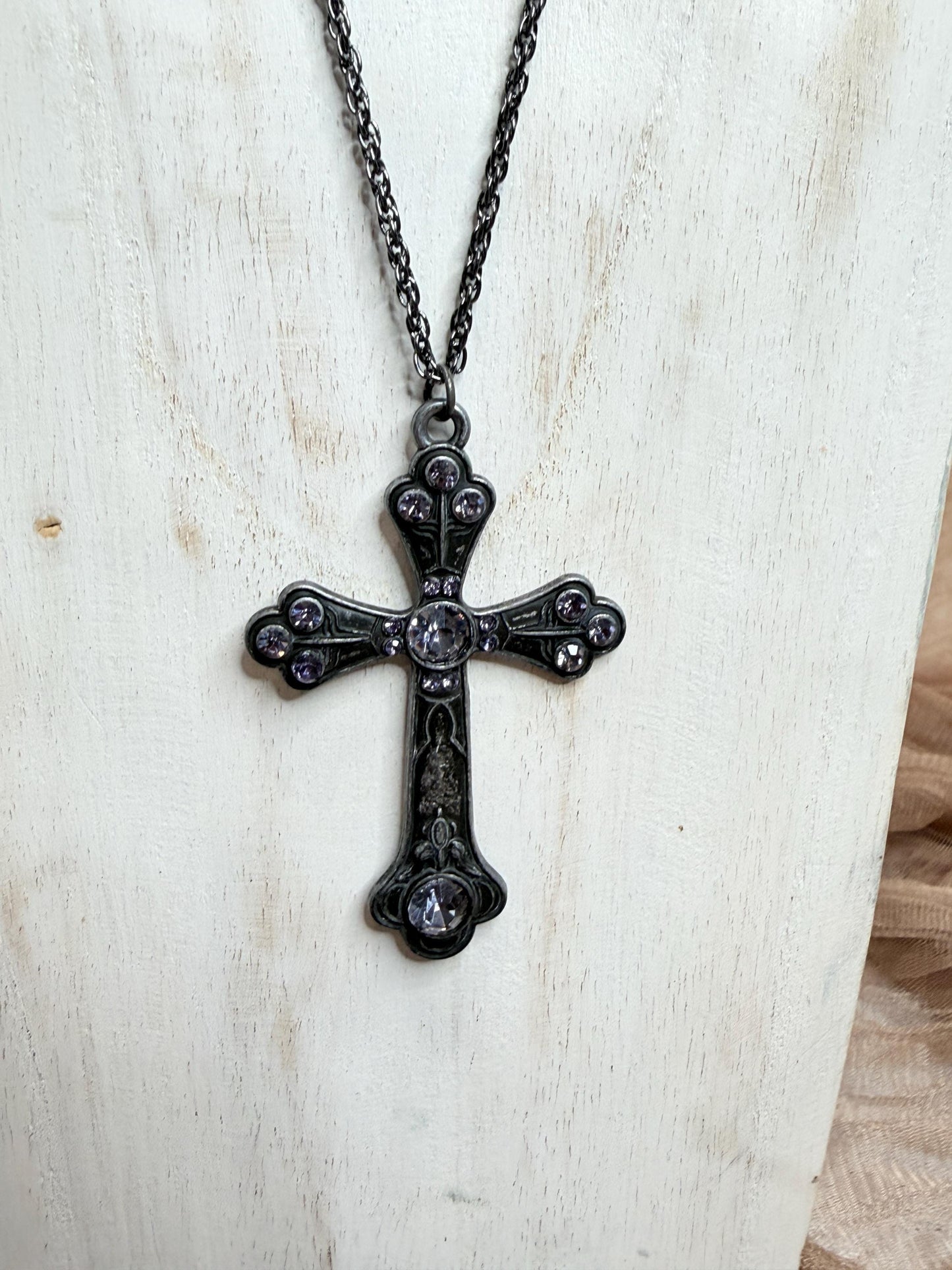 Ashen Cross Necklace