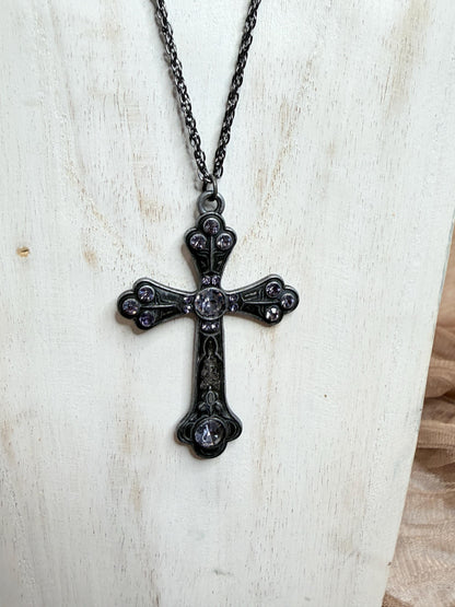 Ashen Cross Necklace