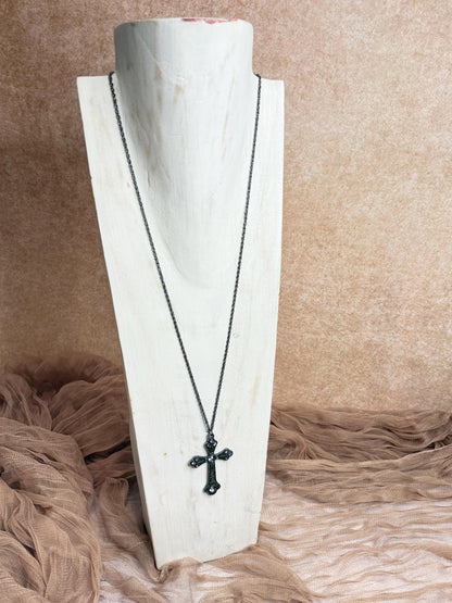 Ashen Cross Necklace