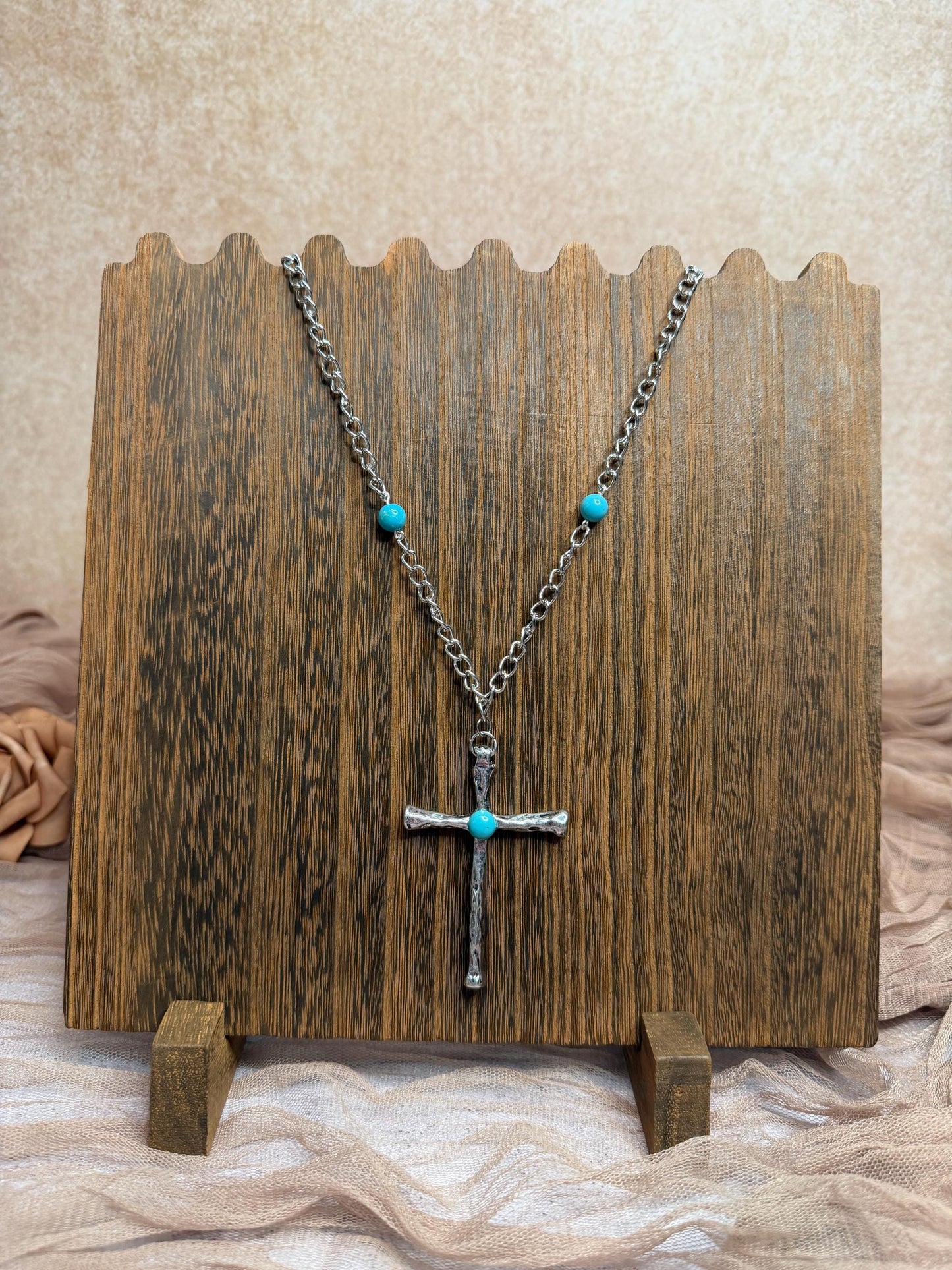 Backroad Cross Necklace