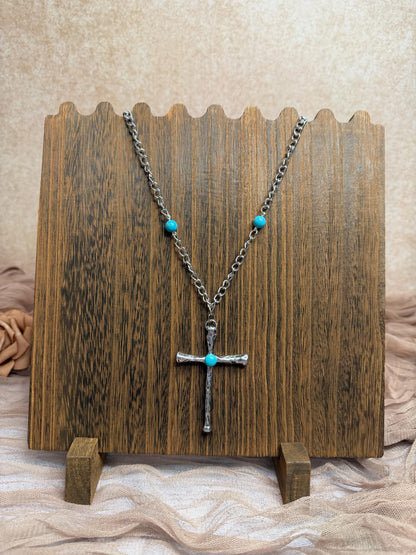 Backroad Cross Necklace