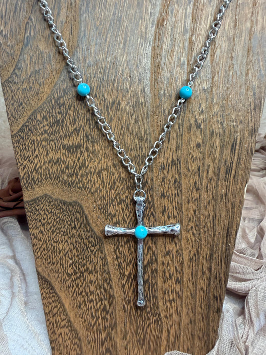 Backroad Cross Necklace