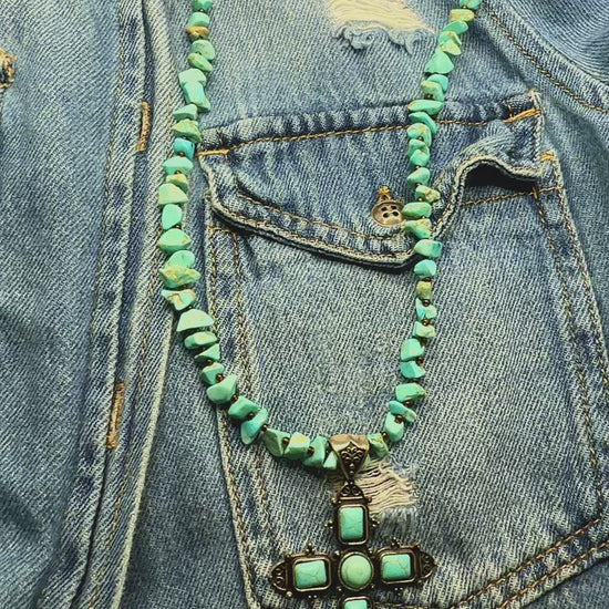 video of turquoise necklace