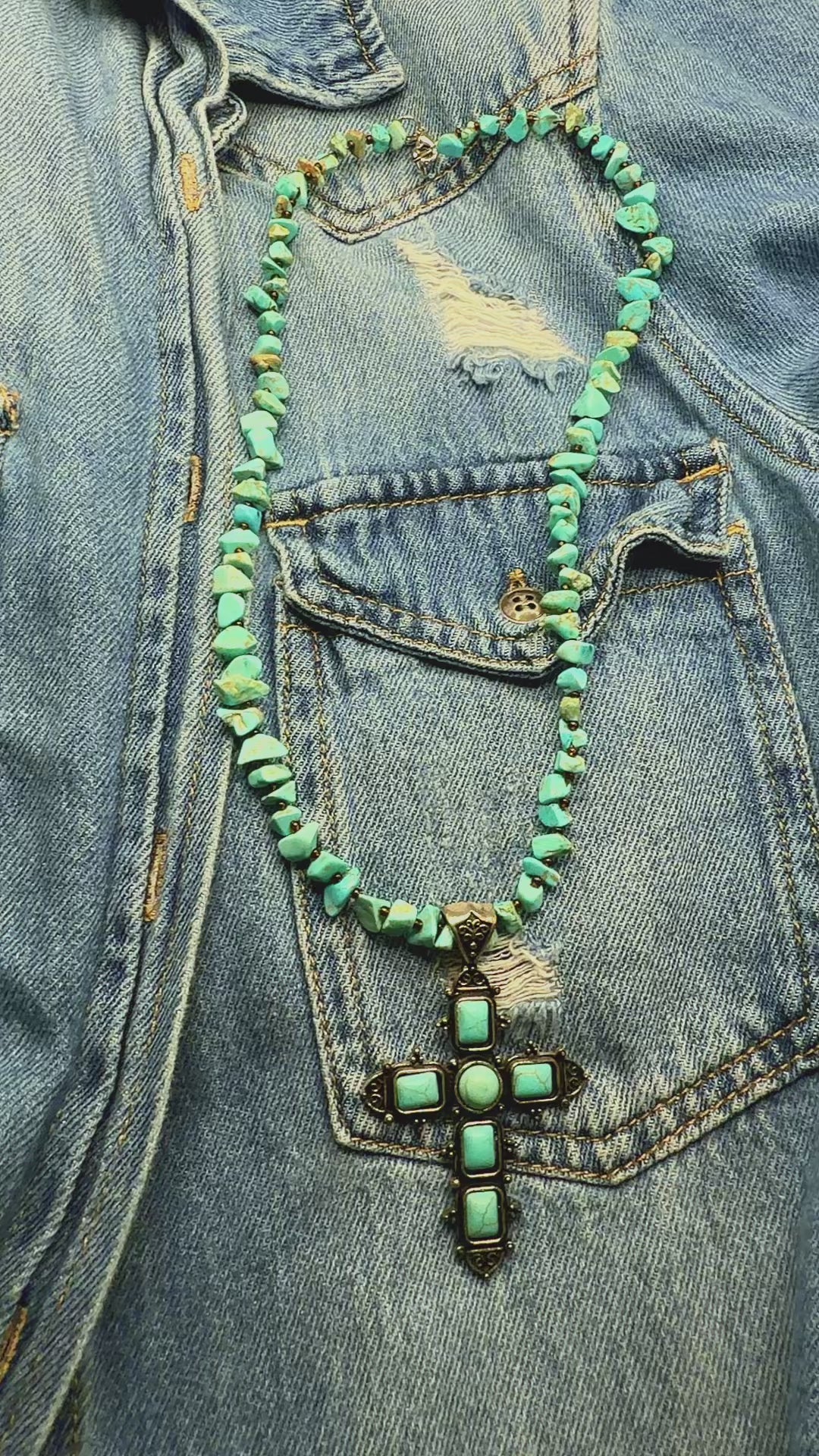 video of turquoise necklace