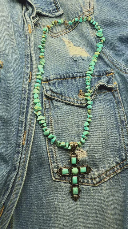 video of turquoise necklace